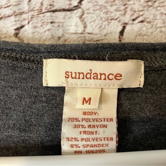 Sundance Burgundy Velvet Ruched Dulcet Tones Tee - Picture 11 of 11